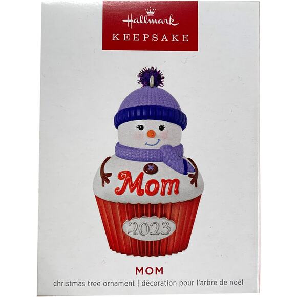 Hallmark Keepsake Christmas Ornament "Mom 2023" Cupcake Snow Mom Collectible NIB - Picture 2 of 7